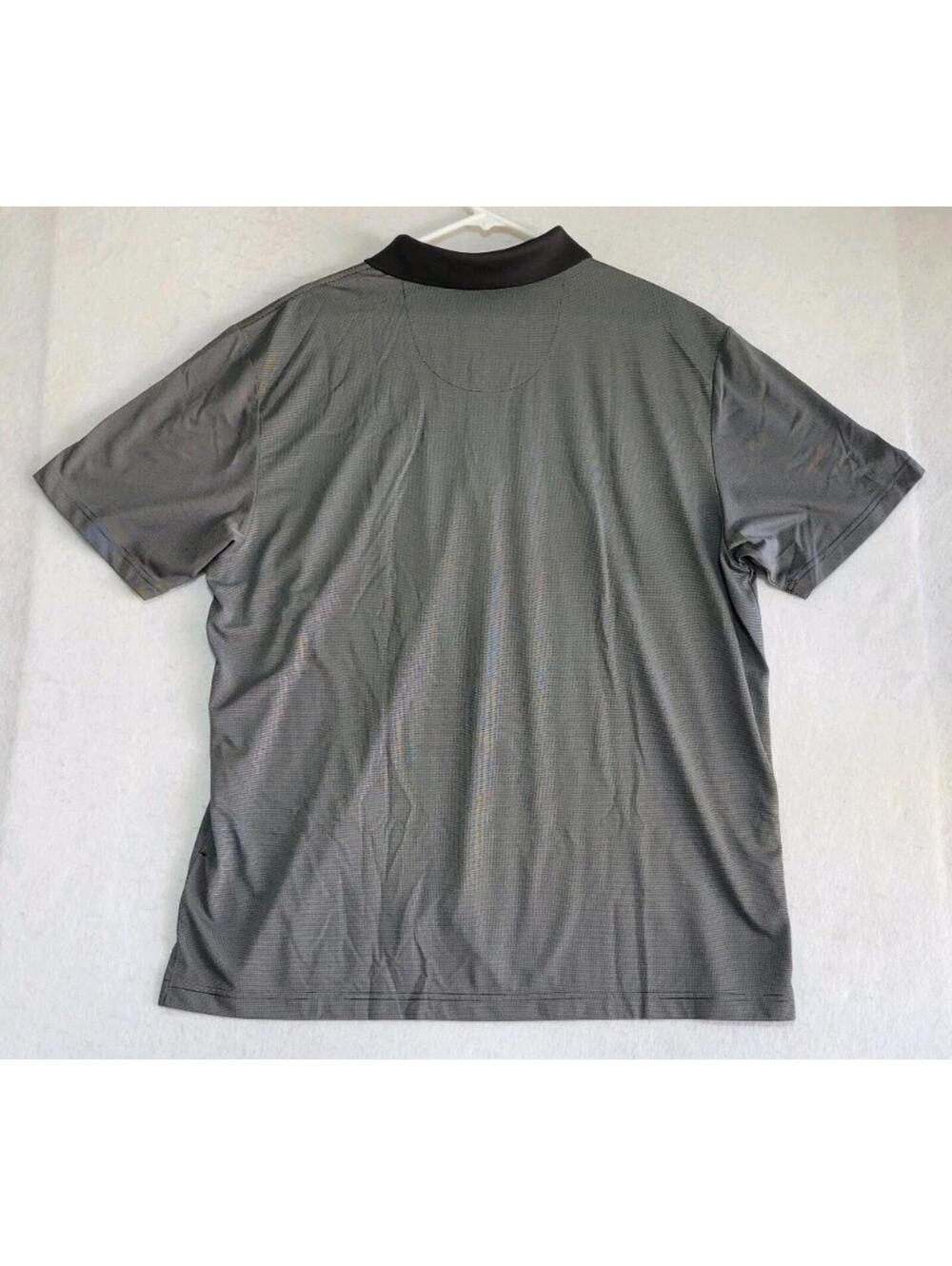PGA Tour Men’s 2XL Performance Golf Polo Dark Gray Black - Picture 3 of 8